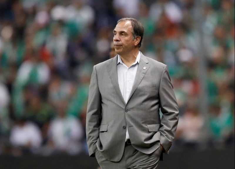 FILE PHOTO: U.S. men's national soccer team coach Bruce Arena looks on during Mexico v U.S. World Cup 2018 Qualifiers match at Azteca Stadium Mexico City