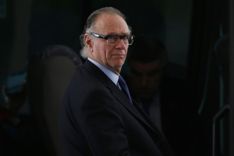 President of Brazil's Olympic Committee Carlos Arthur Nuzman is seen arriving at the Planalto Palace before a meeting with Brazil's President Dilma Rousseff