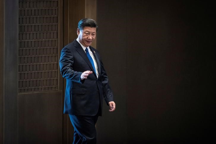 Chinese President Xi Jinping arrives to hold a press conference at the BRICS Summit in Xiamen