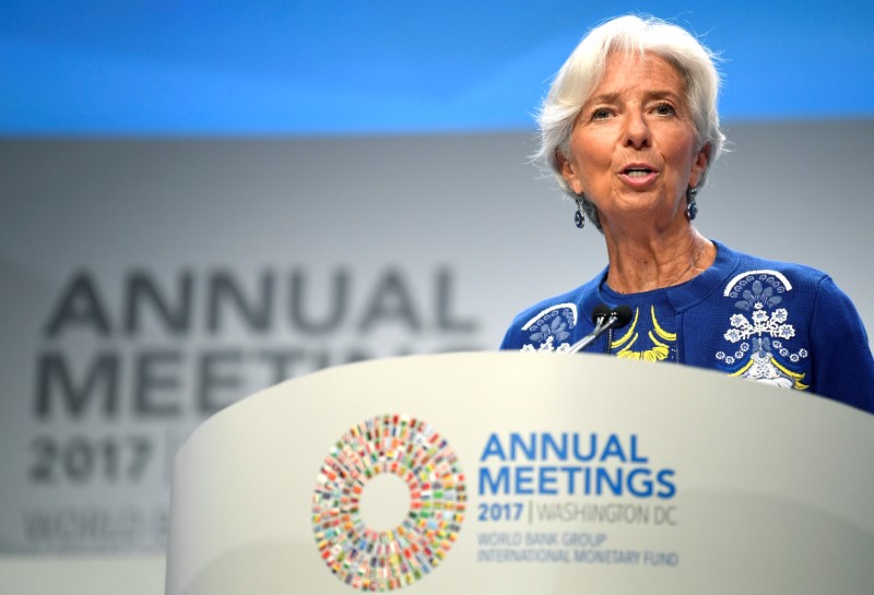 IMF Managing Director Lagarde attends plenary session in Washington