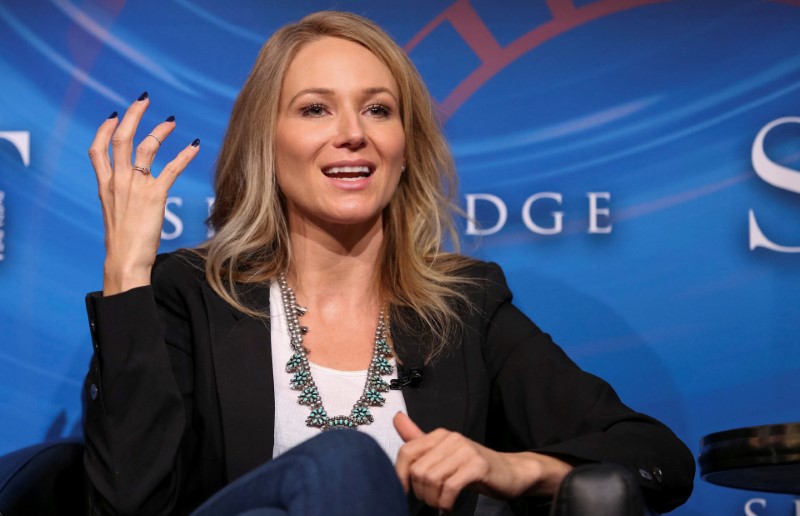 FILE PHOTO: Singer and songwriter Jewel speaks during the SALT conference in Las Vegas