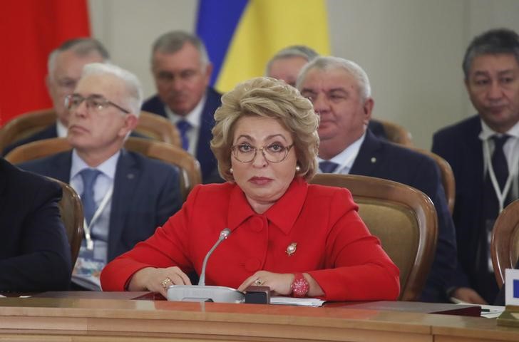 Chairwoman of the Russian Federation Council Matviyenko attends a session of the Council of Heads of the Commonwealth of Independent States in Sochi