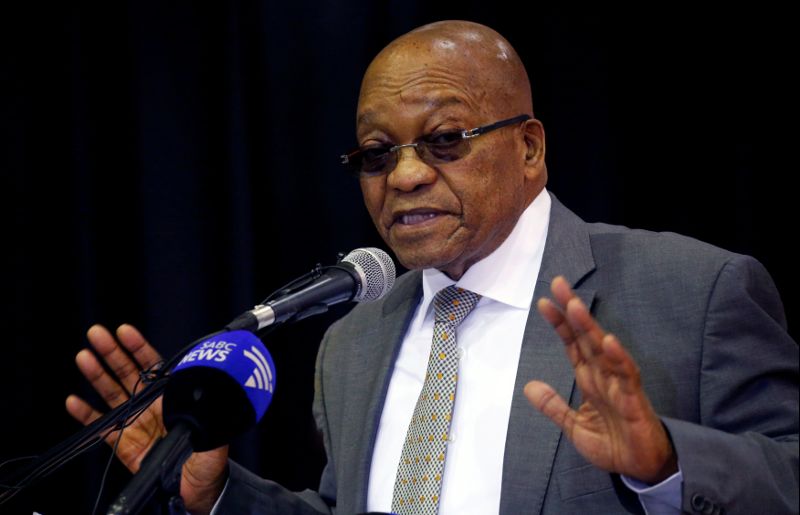 FILE PHOTO: South Africa's President Zuma addresses an anti-crime meeting in Cape Town