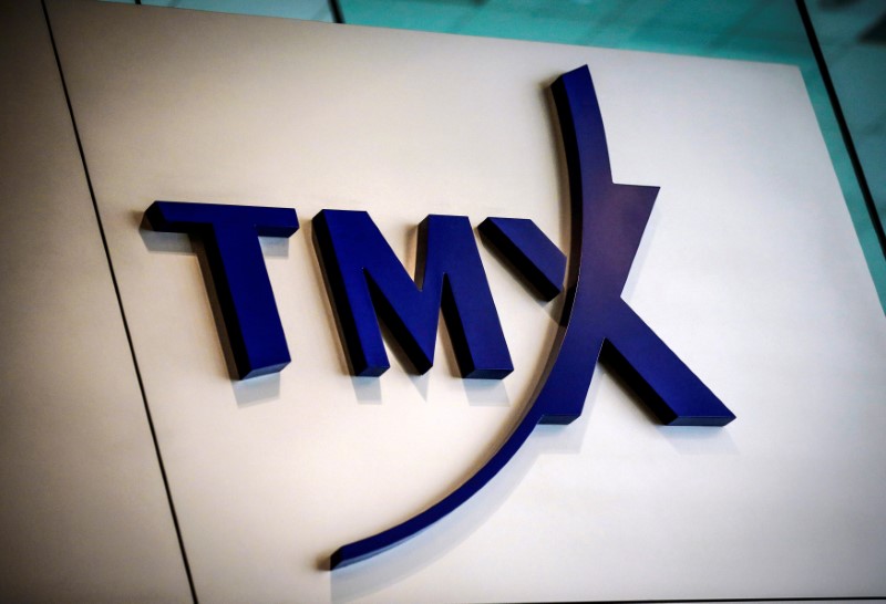 FILE PHOTO - A TMX Group sign, the company that runs the Toronto Stock Exchange, is seen in Toronto