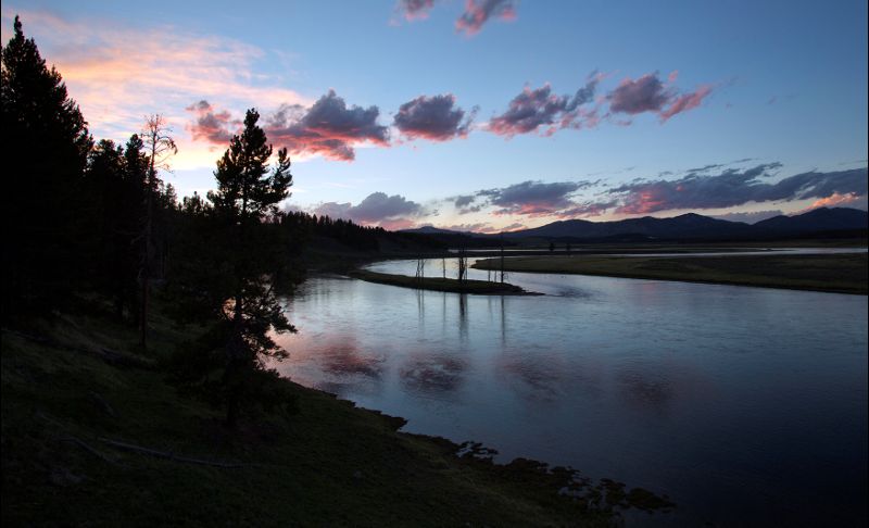 FILE PHOTO: The Yellowstone River winds through the Hayden Valley in Yellowstone National Park Wyoming