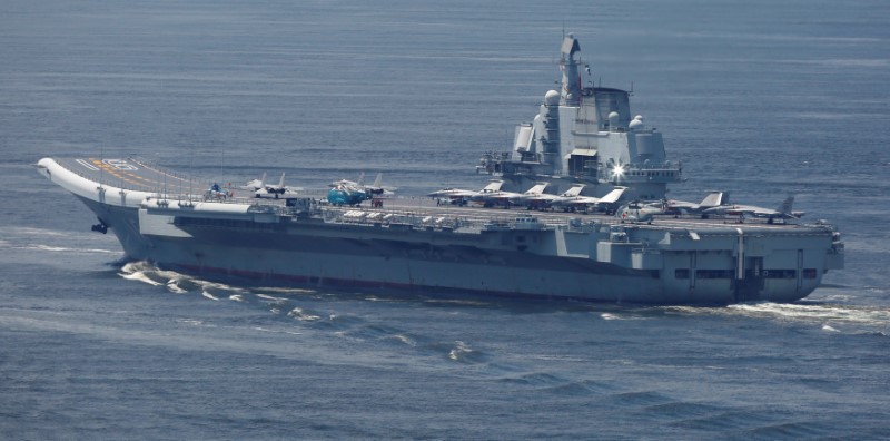 China's aircraft carrier Liaoning departs Hong Kong