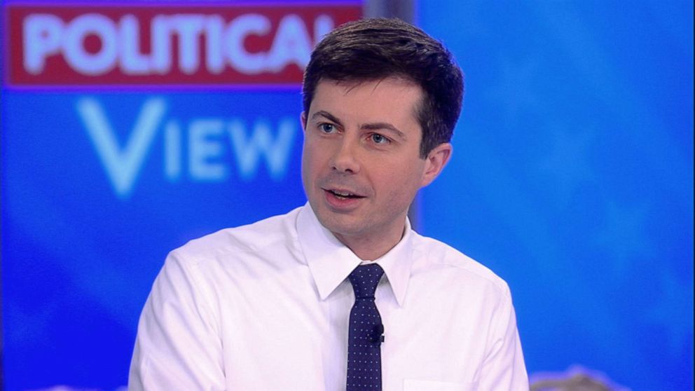 Democratic presidential candidate and mayor of South Bend, Indiana, Pete Buttigieg, talks to the hosts of ABC's "The View," March 22, 2019.