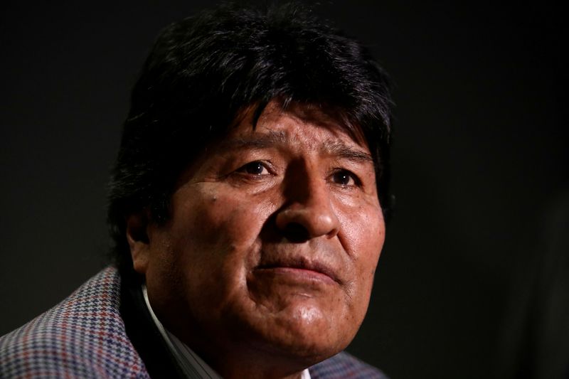 FILE PHOTO: Former Bolivian President Evo Morales attends an interview with Reuters in Mexico City