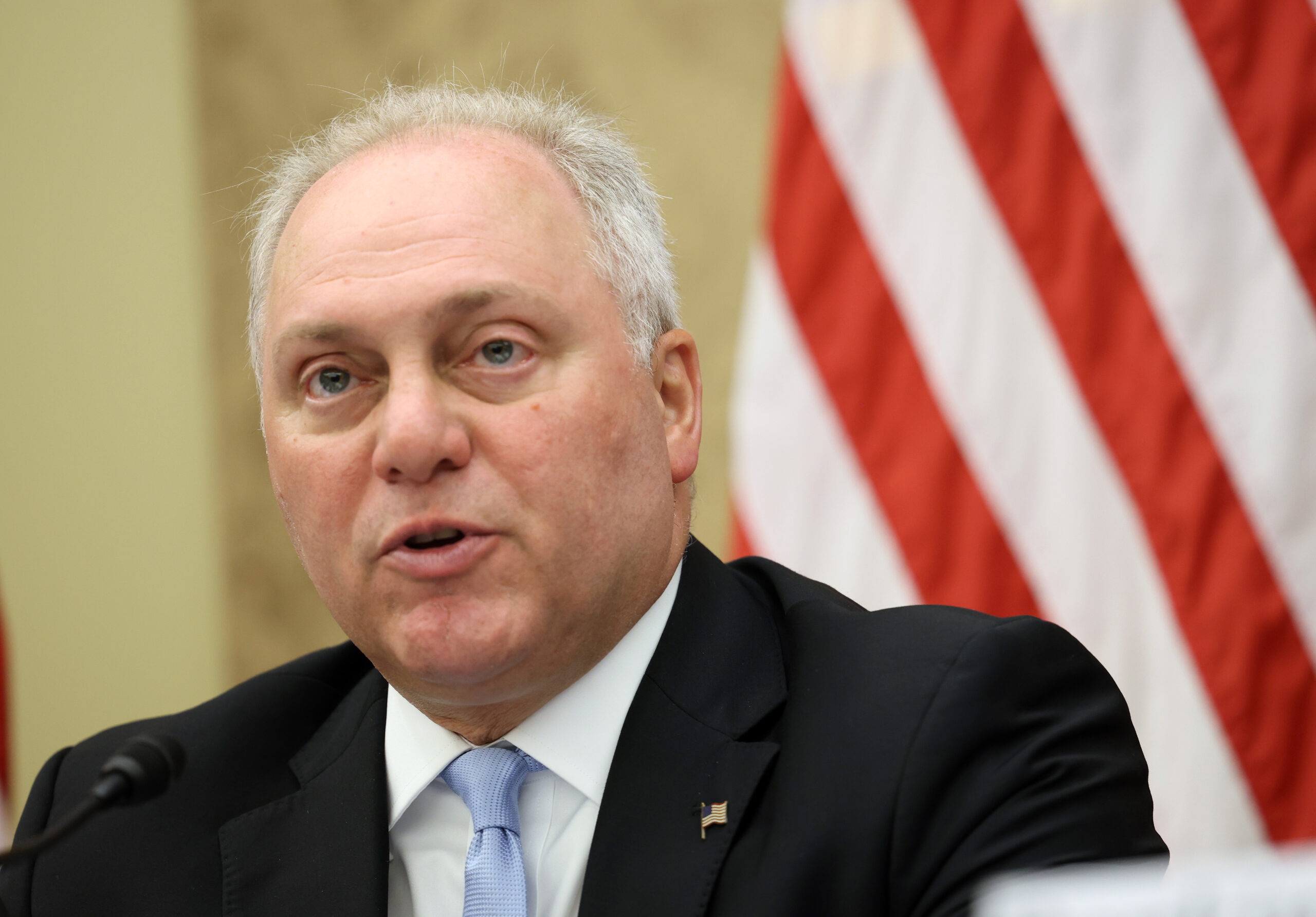 U.S. Rep. Steve Scalise (R-La.) delivers remarks during a Republican-led forum on the origins of the COVID-19 virus at the U.S. Capitol on June 29, 2021 in Washington, DC. The forum examined the theory that the coronavirus came from a lab in Wuhan, China. (Photo by Kevin Dietsch/Getty Images)