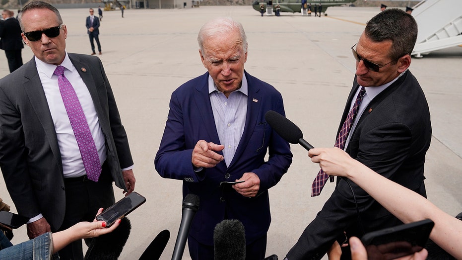 President Biden talks about gas prices before leaving Los Angeles