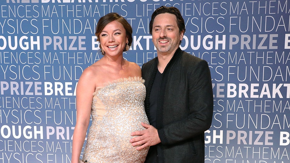 sergey brin and his then pregnant wife Nicole Shanahan