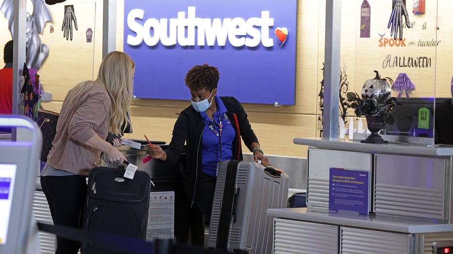 A Southwest Airlines ticket counter