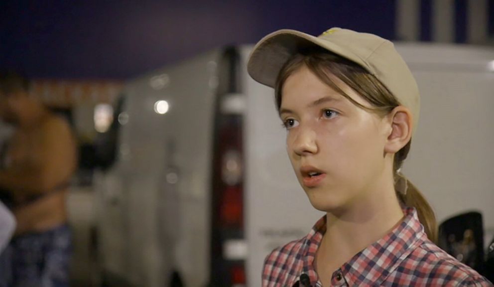 PHOTO: Maria Zalata, 14, speaks with ABC News' Britt Clennett.