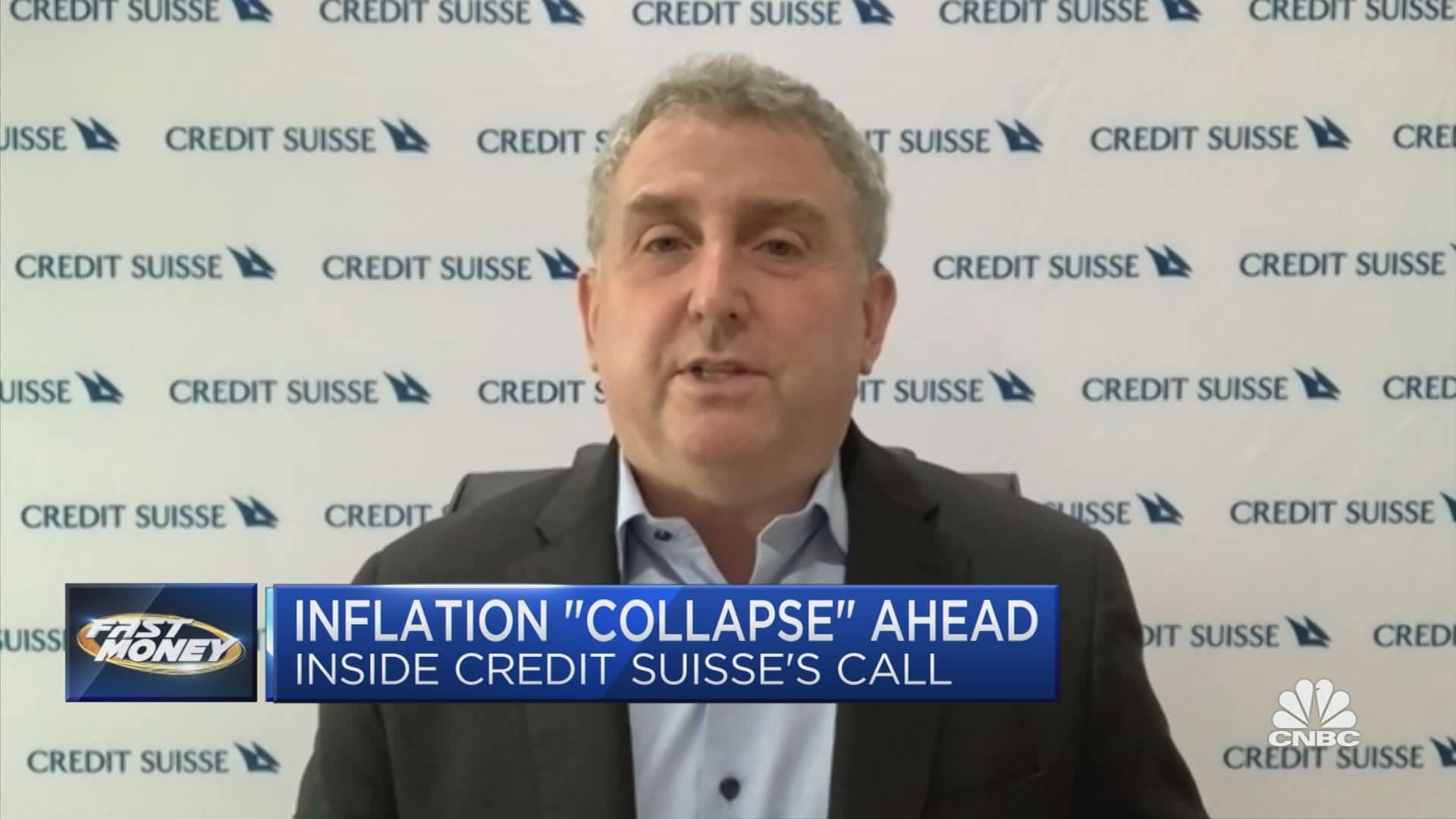 Major market rally ahead due to inflation 'collapse,' predicts Credit Suisse