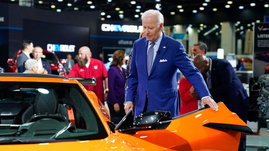 President Biden gets into a Corvette
