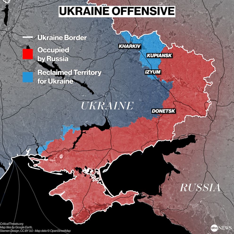 Ukraine counter-offensive reclaims territory