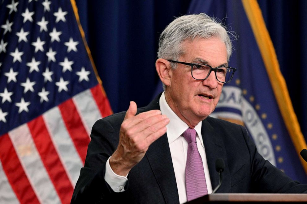 PHOTO: Federal Reserve Board Chairman Jerome Powell speaks during a news conference in Washington, D.C., July 27, 2022.