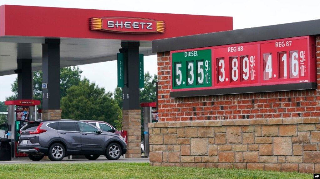 Gas prices are displayed at a station, July 7, 2022, in Sandston, Virginia. (AP Photo)