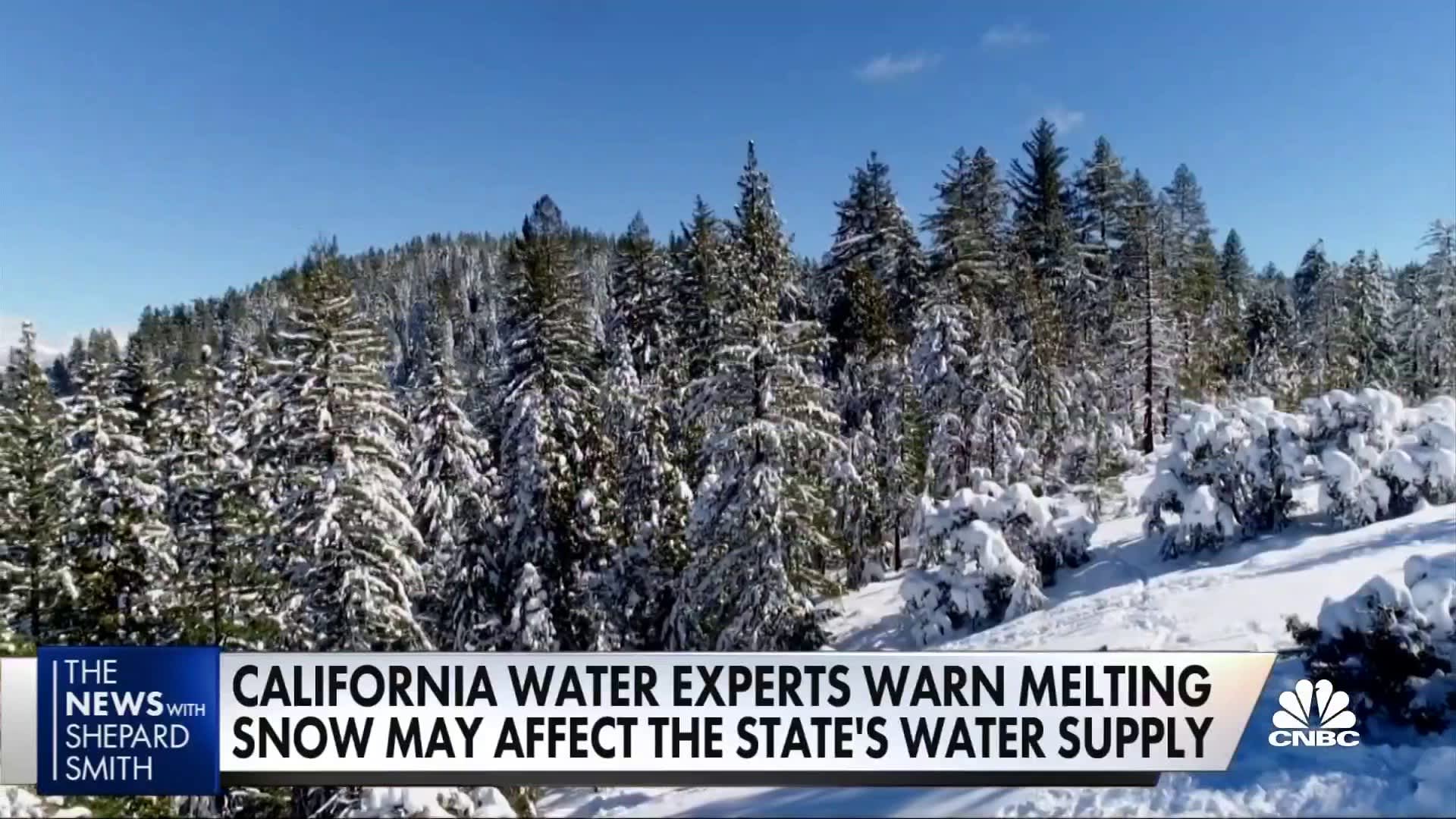 Melting snow pack to exacerbate California's water problems