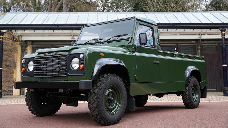 A A green Land Rover designed by Prince Philip