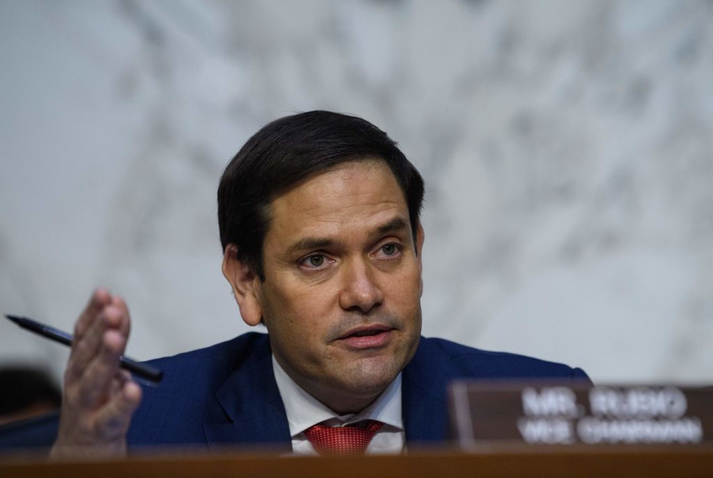 US Republican Senator from Florida Marco Rubio speaks during a hearing of the Senate Intelligence Select Committee on the threats to national security from China on Capitol Hill in Washington, DC, on August 4, 2021. (Photo by Nicholas Kamm / AFP) (Photo by NICHOLAS KAMM/AFP via Getty Images)