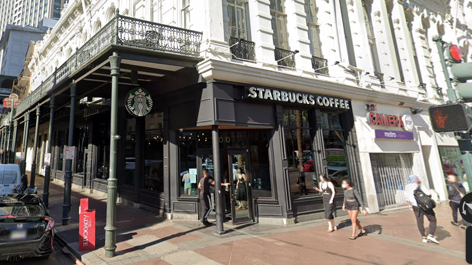 Outside view of New Orleans Starbucks location on Canal Street that will close next month