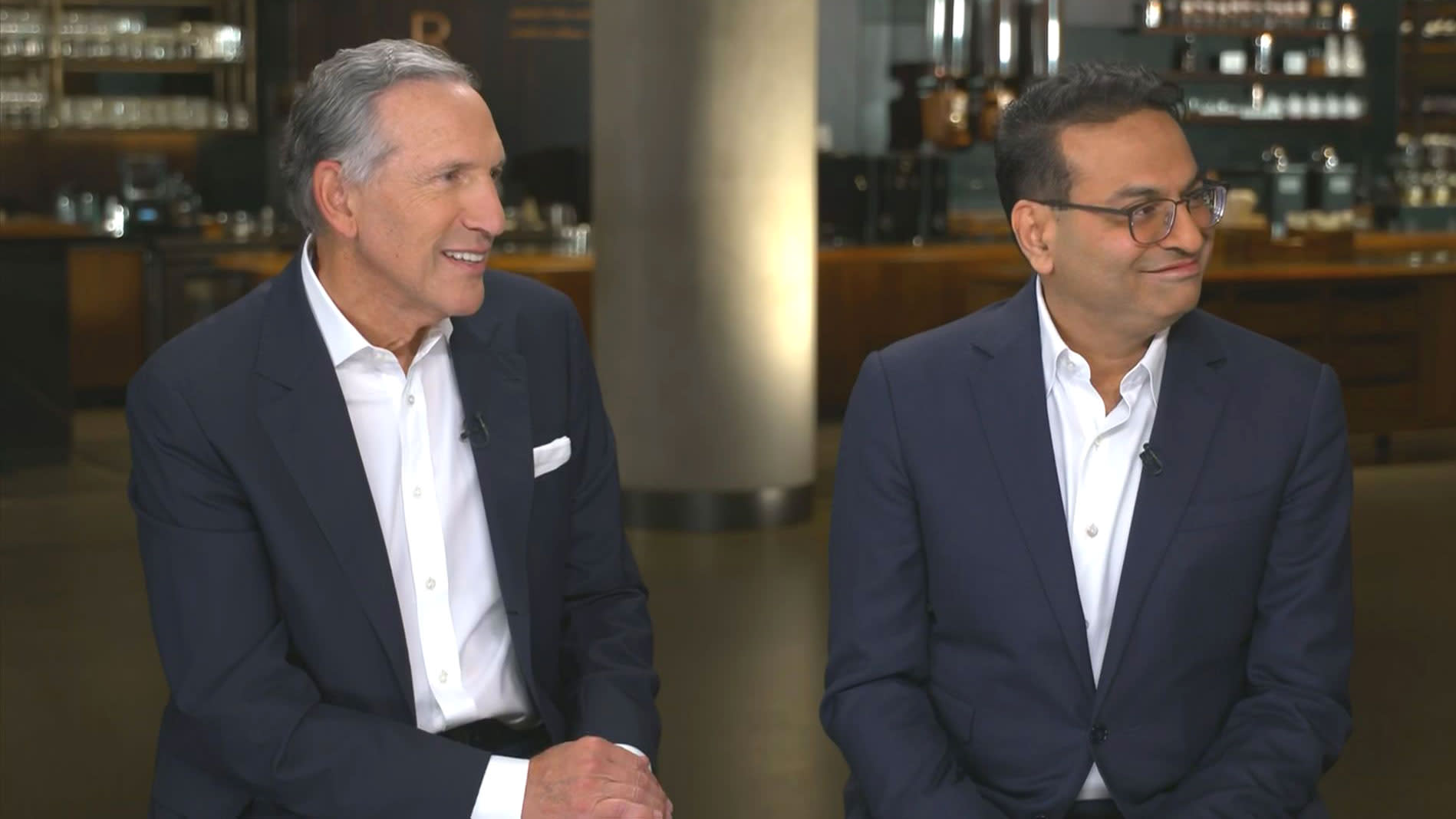 We like the vision Howard Schultz and Starbucks incoming CEO Laxman Narasimhan laid out for the coffee giant