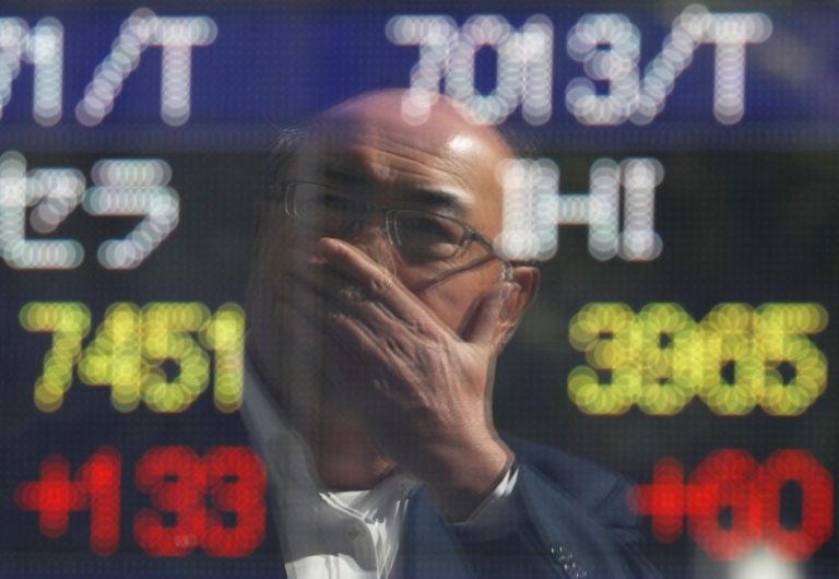 Asian shares edge up, Nikkei snaps 16-day winning streak