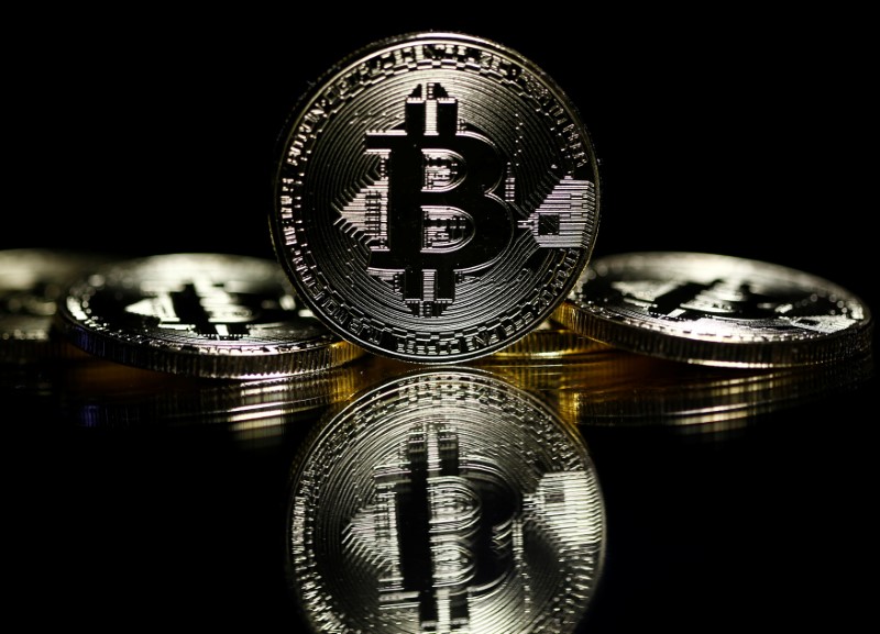 Bitcoins are seen in this illustration picture