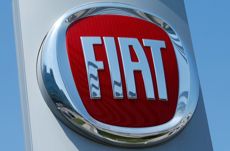 FILE PHOTO: A Fiat logo is seen at a car dealership in Vienna