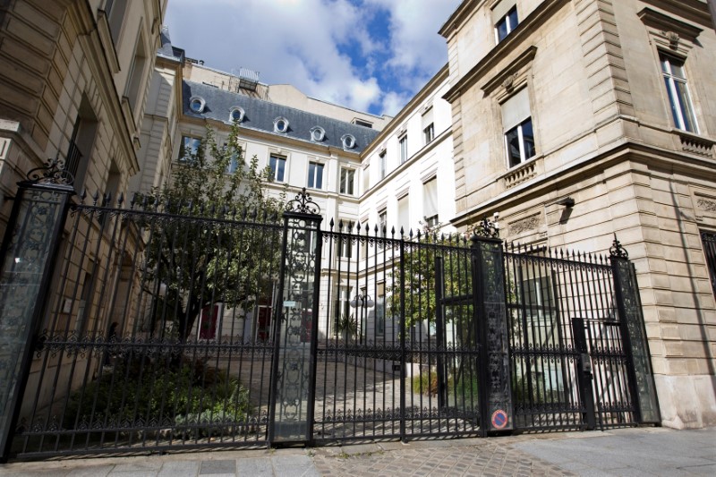 FILE PHOTO: A general view shows the French Socialist Party rue de Solferino headquarters in Paris