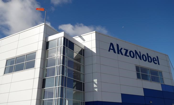 FILE PHOTO: General view of the outside of AkzoNobel's new paint factory in Ashington, Britain