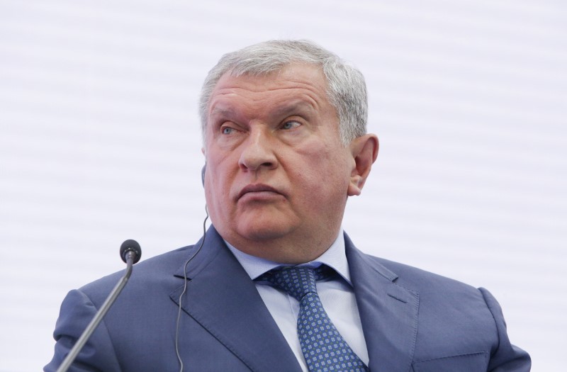 FILE PHOTO - Rosneft CEO Sechin attends the St. Petersburg International Economic Forum