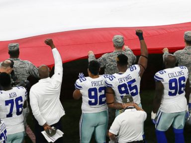 About 18 players protest during national anthem