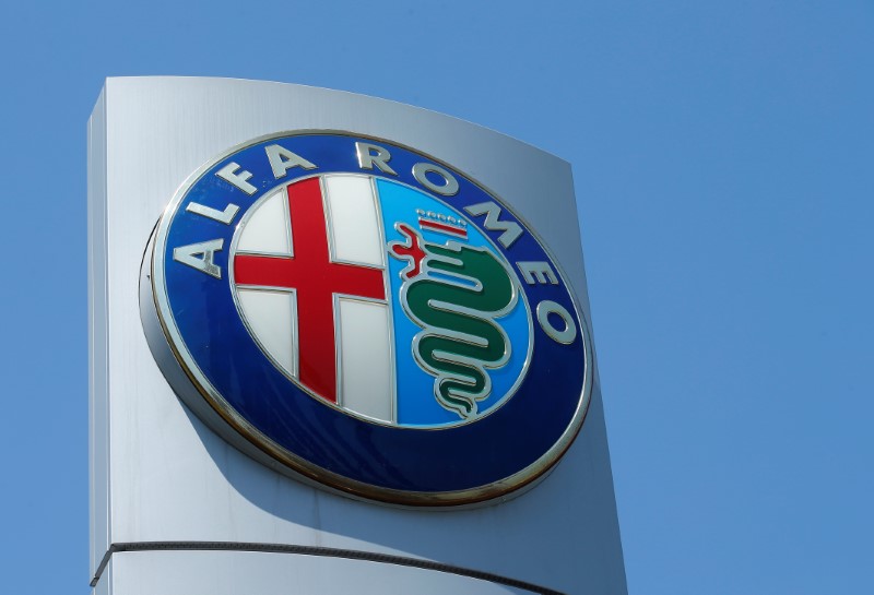 FILE PHOTO: An Alfa Romeo logo is seen at a car dealership in Vienna