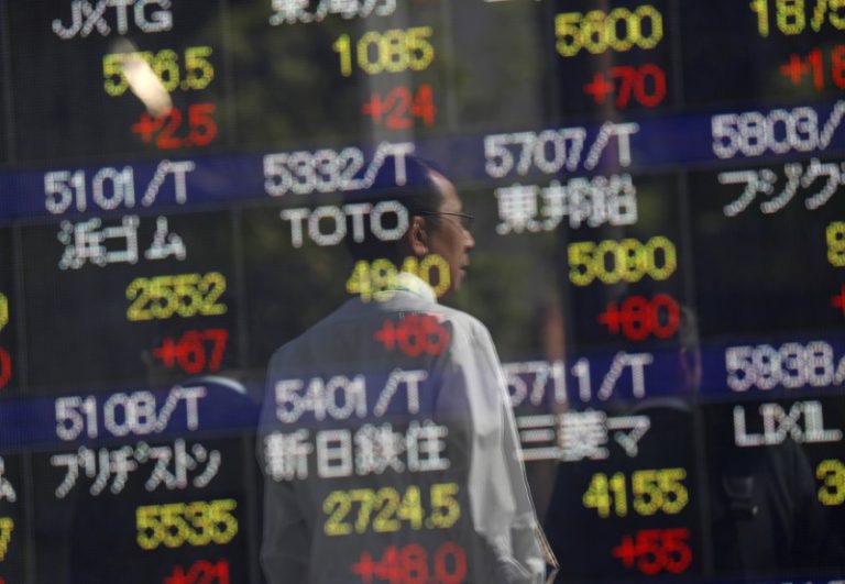 Asian shares off 10-year peak, eyes on China markets