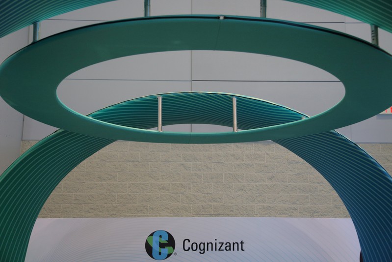 FILE PHOTO: The Cognizant logo is seen at the SIBOS banking and financial conference in Toronto