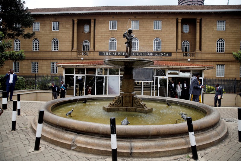 A general view shows the Supreme Court in Nairobi