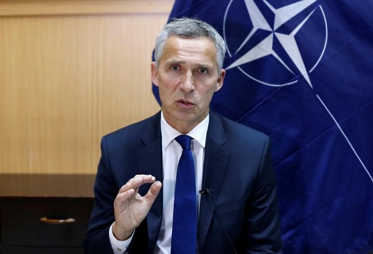 NATO Secretary-General Jens Stoltenberg speaks during an interview in Kabul, Afghanistan