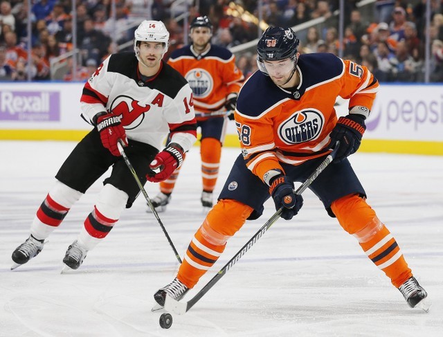 FILE PHOTO: NHL - New Jersey Devils at Edmonton Oilers