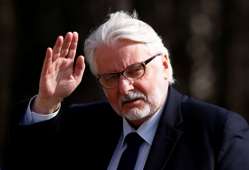FILE PHOTO: Polish Foreign Minister Waszczykowski arrives at meeting with his Ukrainian counterpart Klimkin in Warsaw