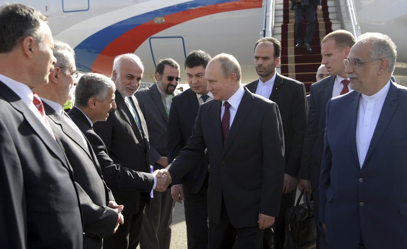 Russian President Putin arrives in Tehran