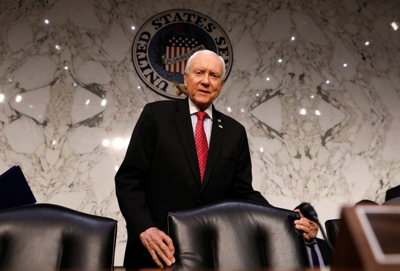 Orrin Hatch chairs the Senate Finance Committee meeting to markup the 