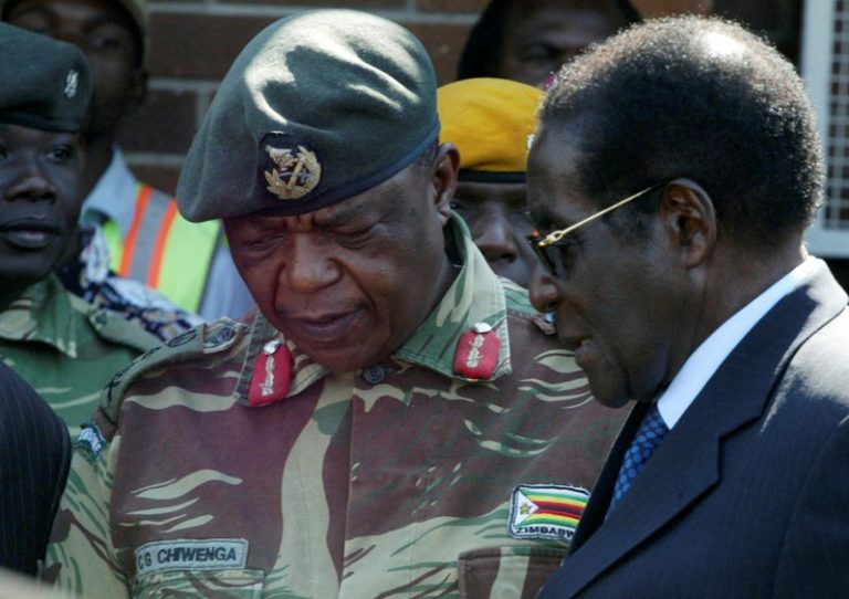 Soldiers on Harare streets as ruling party accuses Zimbabwe army chief of treason