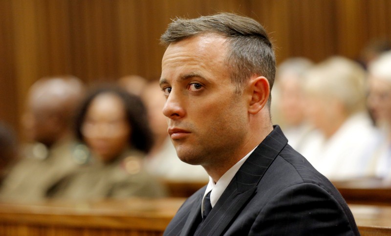 FILE PHOTO: Former Paralympian Oscar Pistorius appears for sentencing for murder of Reeva Steenkamp at the Pretoria High Court