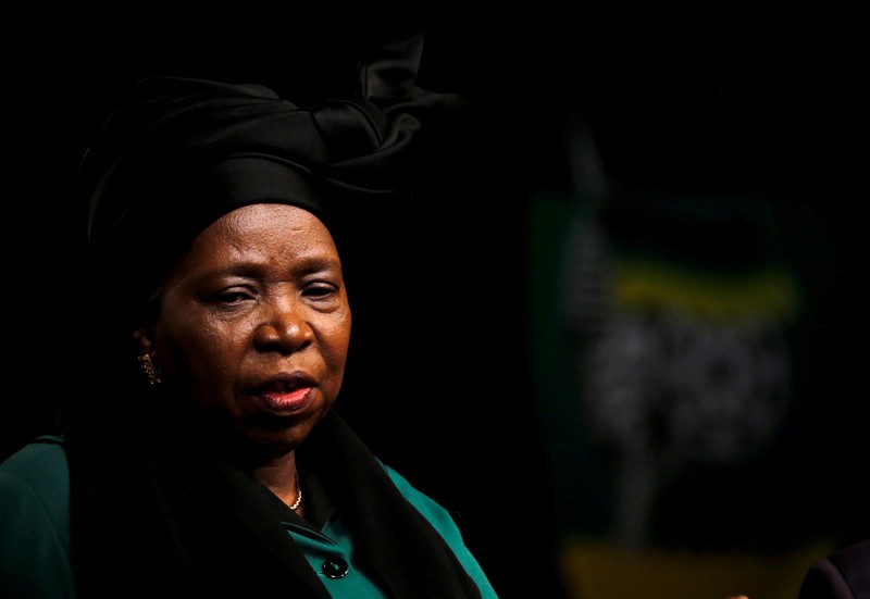 FILE PHOTO: Former African Union chairperson Nkosazana Dlamini-Zuma looks on during the African National Congress 5th National Policy Conference at the Nasrec Expo Centre in Soweto, South Africa