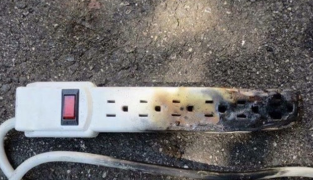 This is why you should never plug space heaters into power strips