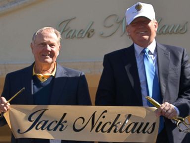 Trump goes golfing with Jack Nicklaus, one day after hitting the links with Woods