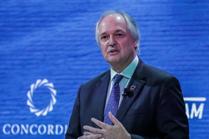 FILE PHOTO - Paul Polman, CEO of Unilever delivers a speech during the Concordia Summit in in Manhattan