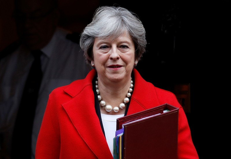 Britain's Prime Minister Theresa May leaves 10 Downing Street, London